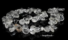 24X11-15X6MM ROCK CRYSTAL GEMSTONE NUGGET LOOSE BEADS 7.5inch