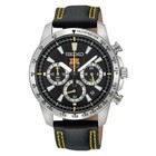 SEIKO Chronograph SSB073P2 FC Barcelona Football Barca Quartz Watch 6T63 Leather