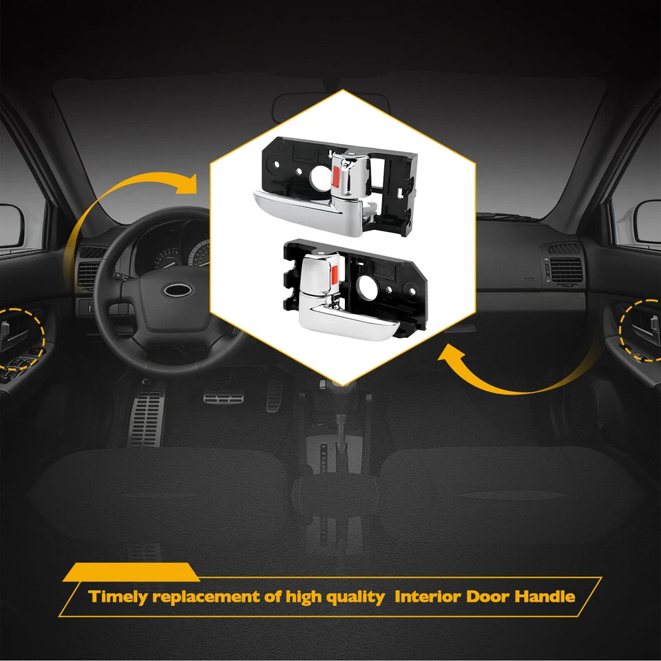 Interior Door Handle Driver Passenger Side For 04-09 KIA Spectra Spectra5 4Pcs Foto 4 de 4