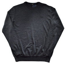 NEW CAVALLI CLASS Gray 100 WOOL Knit PULLOVER Men's Sweater XXL/2XL