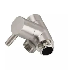 Shower Arm Diverter Valve Adapter for Hand Showerhead and Fixed Brushed Nickel
