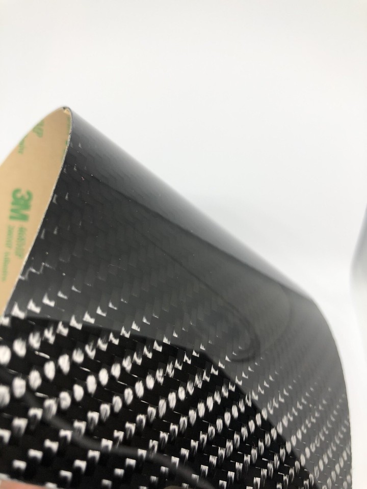 Real Carbon Fibre Veneer Sheet Flexible 3M Self Adhesive 800x100mm High