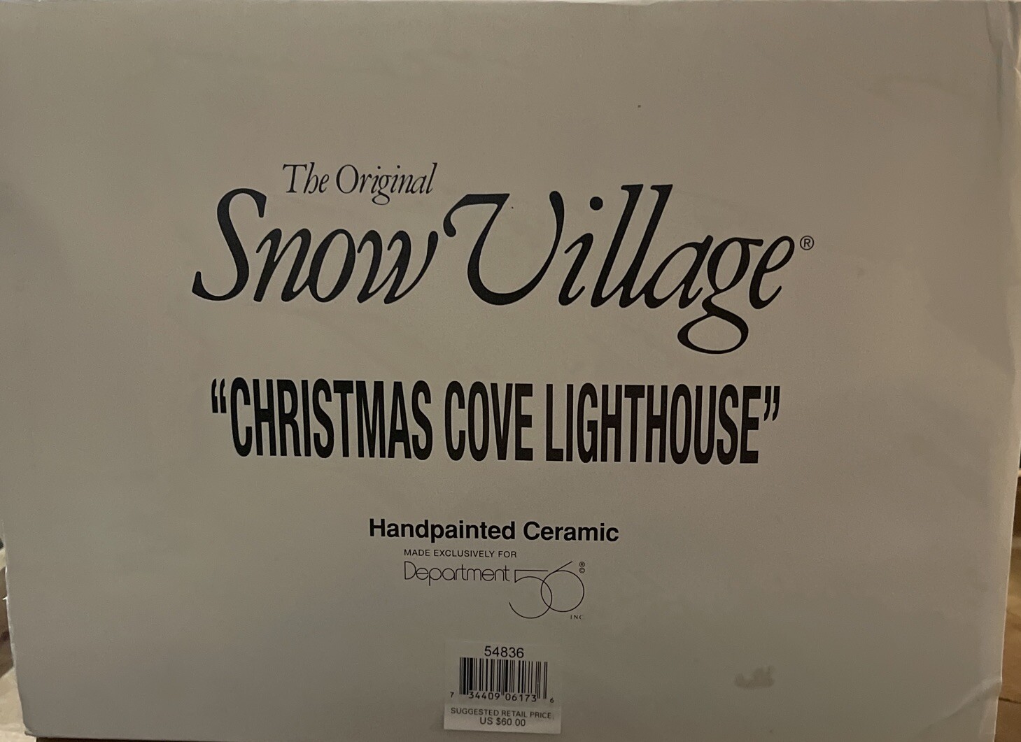 Dept 56 Original Snow Village Christmas Cove Lighthouse 1995 54836