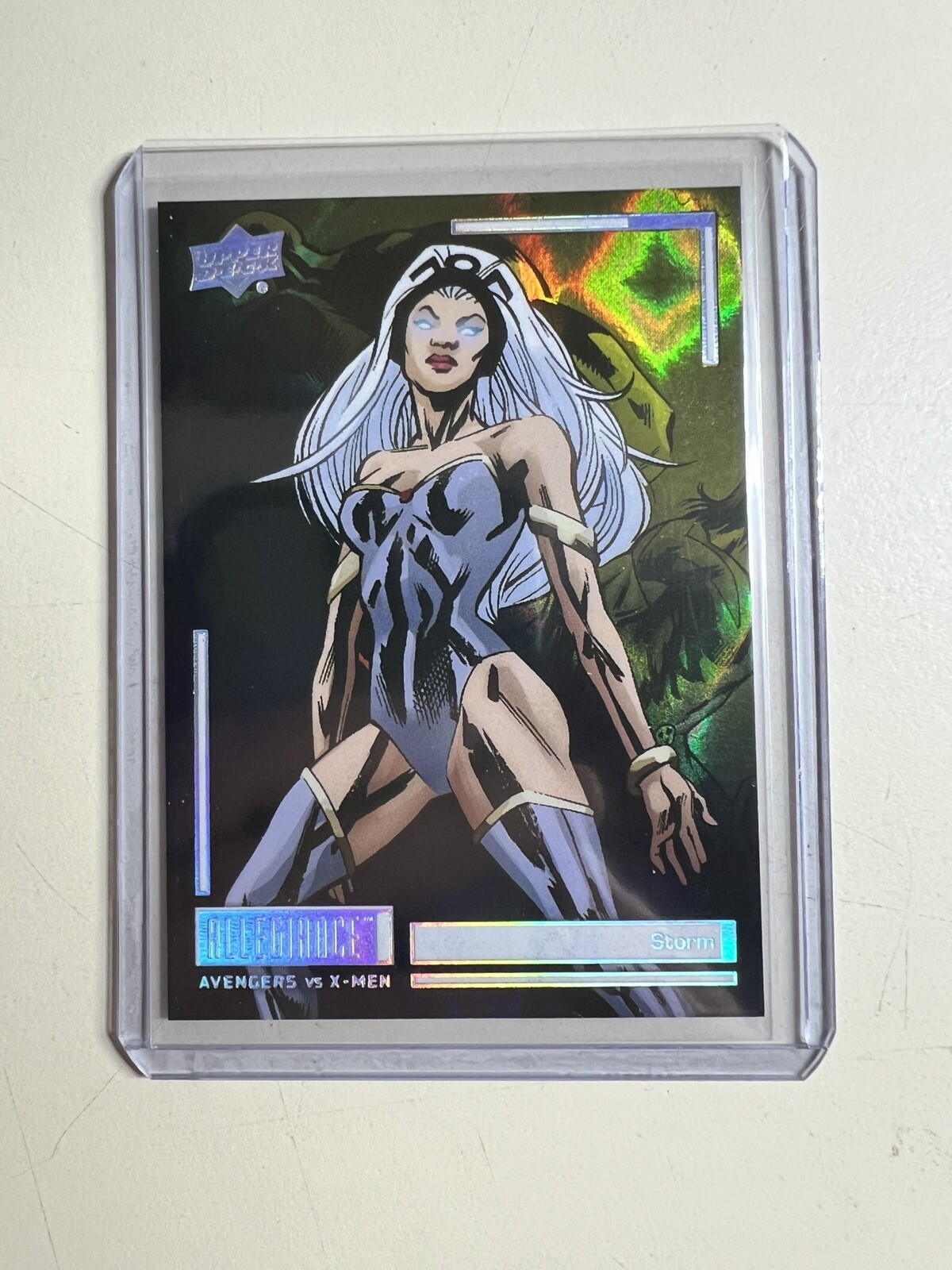 2023 Upper Deck Allegiance Avengers vs X-Men Blue & Yellow 24/63 Storm