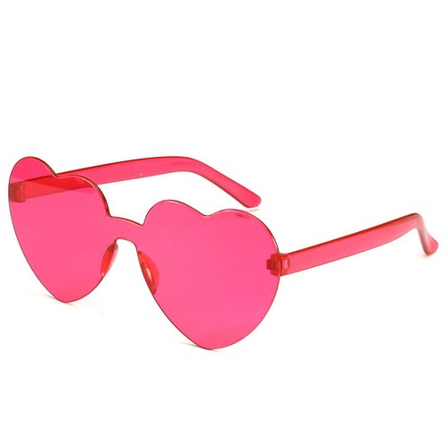 Retro Lolita Love Heart Shape Sunglasses Women UV400 Cat Eye Vintage Sunglasses - Picture 49 of 60
