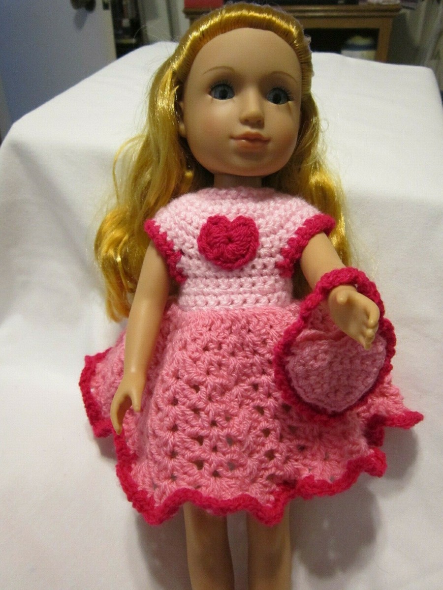 Valentines Crochet Dress, WellieWishers, Glitter Girls