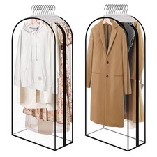 All Clear Zipped Garment Bags for Hanging Clothes...