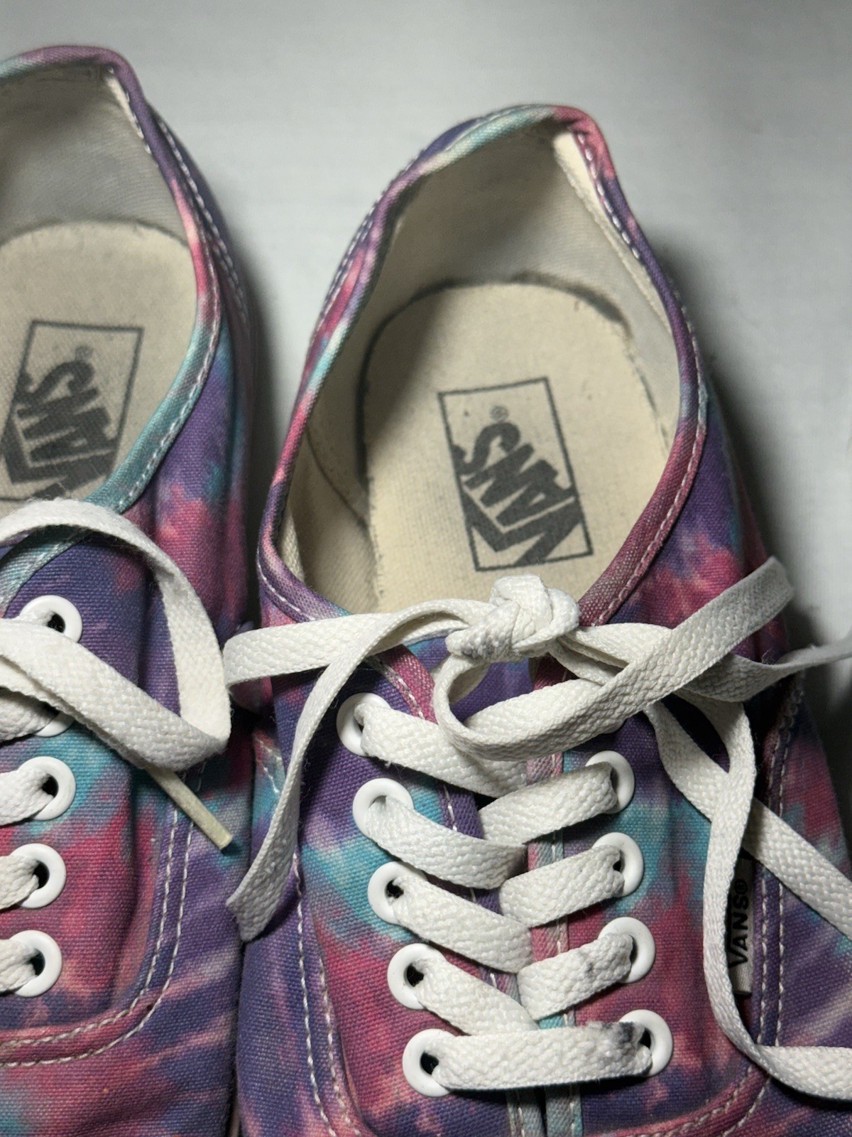 Vans Authentic Skate Shoe Size 9.5 Trippy Tie Dye Art Rare Vintage Women’s 11 image 4