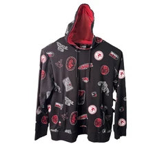 AND1 Fadeaway Long Sleeve Hoodie Black Classic Fit Size Large  New