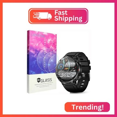 Lamshaw Bravo XL Smartwatch Screen Protector, [3 Pack] 9H Tempered Glass Screen