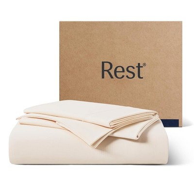 REST Evercool Twin XL Starter Sheet Set Snow Ivory