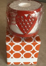Gold Canyon Teenie Link Wrap Red Heart Candle Holder Metal Votive New