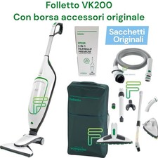 FOLLETTO VK200 COMPLETO BORSA ACCESSORI ORIGINALE VORWERK 24 MESI GARANZIA