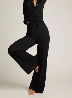 NEGATIVE Underwear Fino Cashmere Blend Featherweight Track Pant Black MEDIUM
