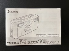 Vintage Yashica T4 Super  T4 Super D Camera Instruction Manual