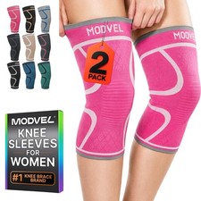Modvel 2 Pack Knee Brace for Women Knee Support for Walking, Knee Compressio...