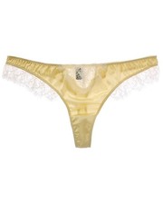 Kiki De Montparnasse Lace Inset Silk-Blend Thong Women's