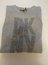 NWT DKNY Womens Gray Short Long Sleeve Sweater Sz L
