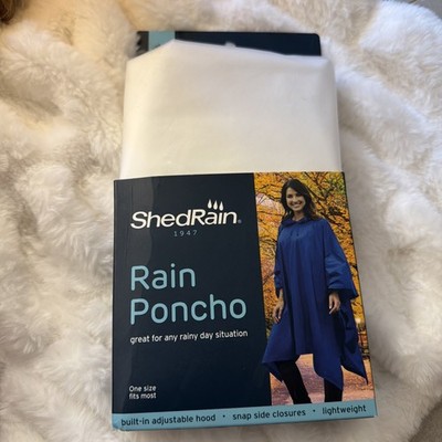 ShedRain Blue Lightweight Unisex Rain Poncho
