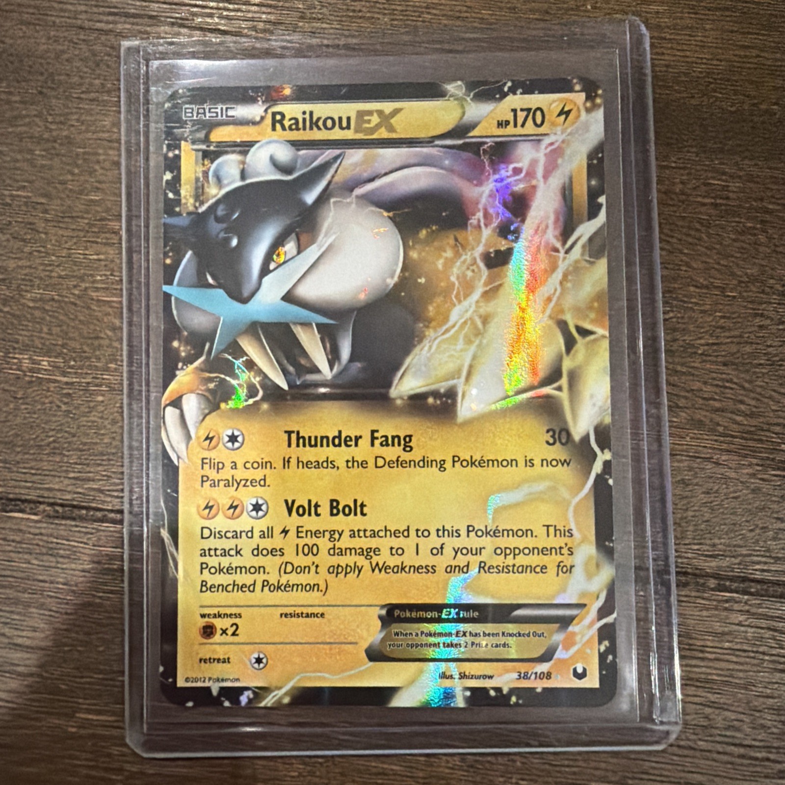 NM Raikou EX - Holofoil 38/108 Dark Explorers Pokemon TCG
