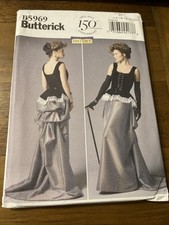 Butterick Costume Pattern B5969 Ms Victorian Corset Skirt w/Bustle Sz 14-22