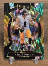 2025 PANINI SELECT CONCOURSE AARON RODGERS BLACK & GREEN SHOCK PRIZM