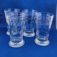 Set 4 La Rochere VERSAILLES Shells Scrolls 12 oz Cocktail Glasses 5-3/8" France 
