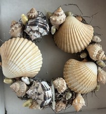 Beautiful Coastal Beach Seashell Hanging Wreath 7  Made in Mexico
