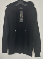 Charter Club 100% Cashmere Women’s Size M Zip Hoodie Black New