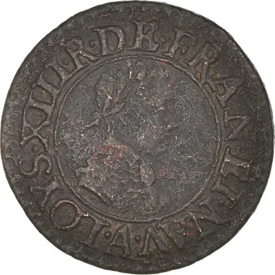 [#973287] Coin, France, Louis XIII, Denier tournois, buste enfantin « pet, ite - Image 1 of 2