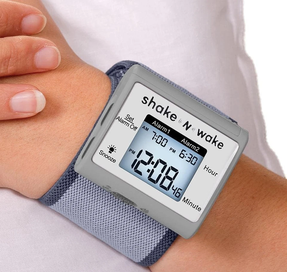 Vibrating Alarm Clock - Shake N Wake - Silent Alarm Wristband Watch - with Du... - Image 2 of 4