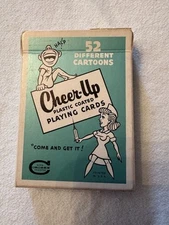 Vintage Cheer-Up Plastic Playing Cards  1950s Complete Hospital Medical Humor