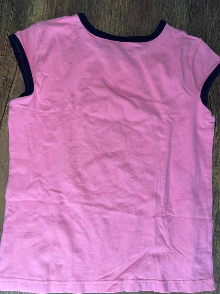 Camiseta De Colección Niñas Circo Rosa Y2K Manga Corta Ángel Talla 10/12 Foto 2 de 4