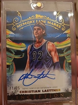 CHRISTIAN LAETTNER 2024-25 TOPPS INCEPTION MEMORY LANE MARKS