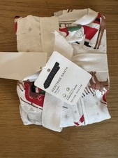 Pottery Barn Kids Heritage Santa Organic Nursery Pajamas 3-6 M one piece NEW