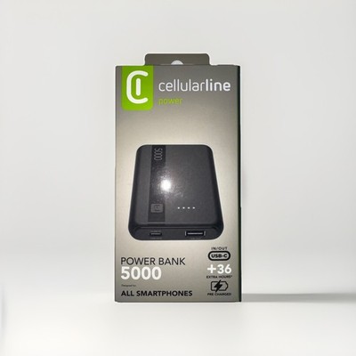 CellularLine Power Bank 5000 Black Akku USB c iPhone Android 12W
