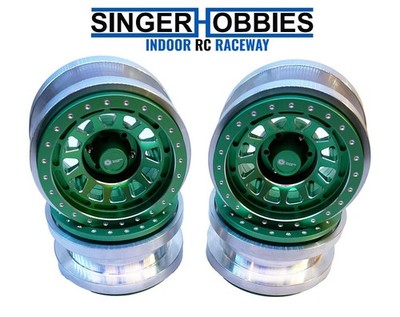 RACERS EDGE RCESCX6011G Aluminum CNC 2.9'' Wheels for Axial SCX6 4pcs B Style