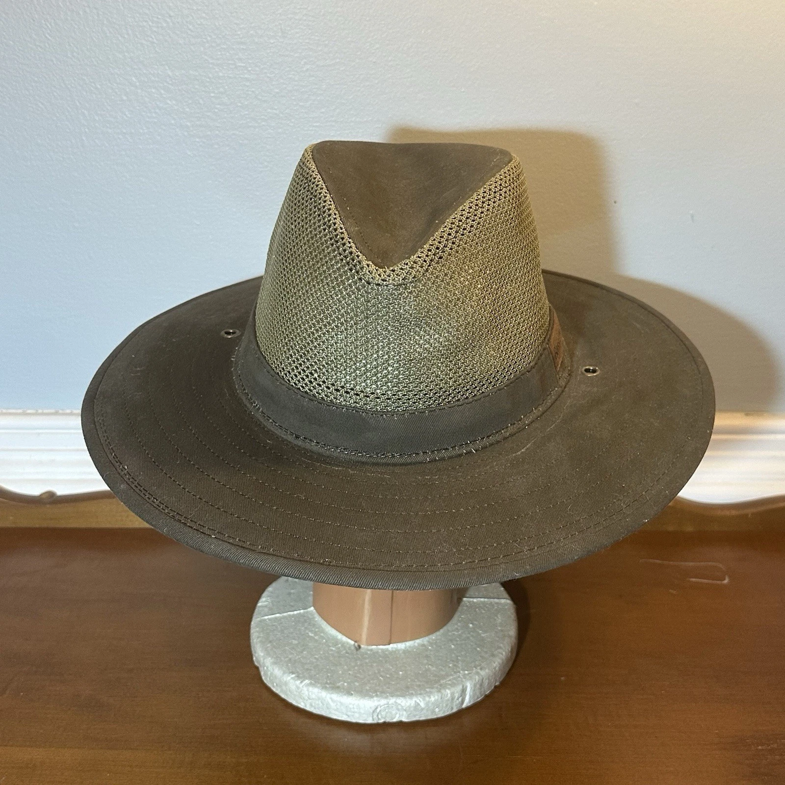 Bass Pro Air Weave Safari Fishing Hiking Sun Hat Sz L Good Cond No String