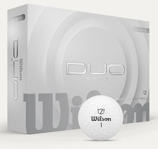 New Wilson Staff 2025 Duo Soft Golf Balls 1-Dozen White 