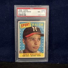 1958 #480 Eddie Matthews All Star PSA 8