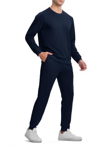 Mens Sweatsuits 2 Piece Set Tracksuits Jogging Outfits Long Sleeve Tops