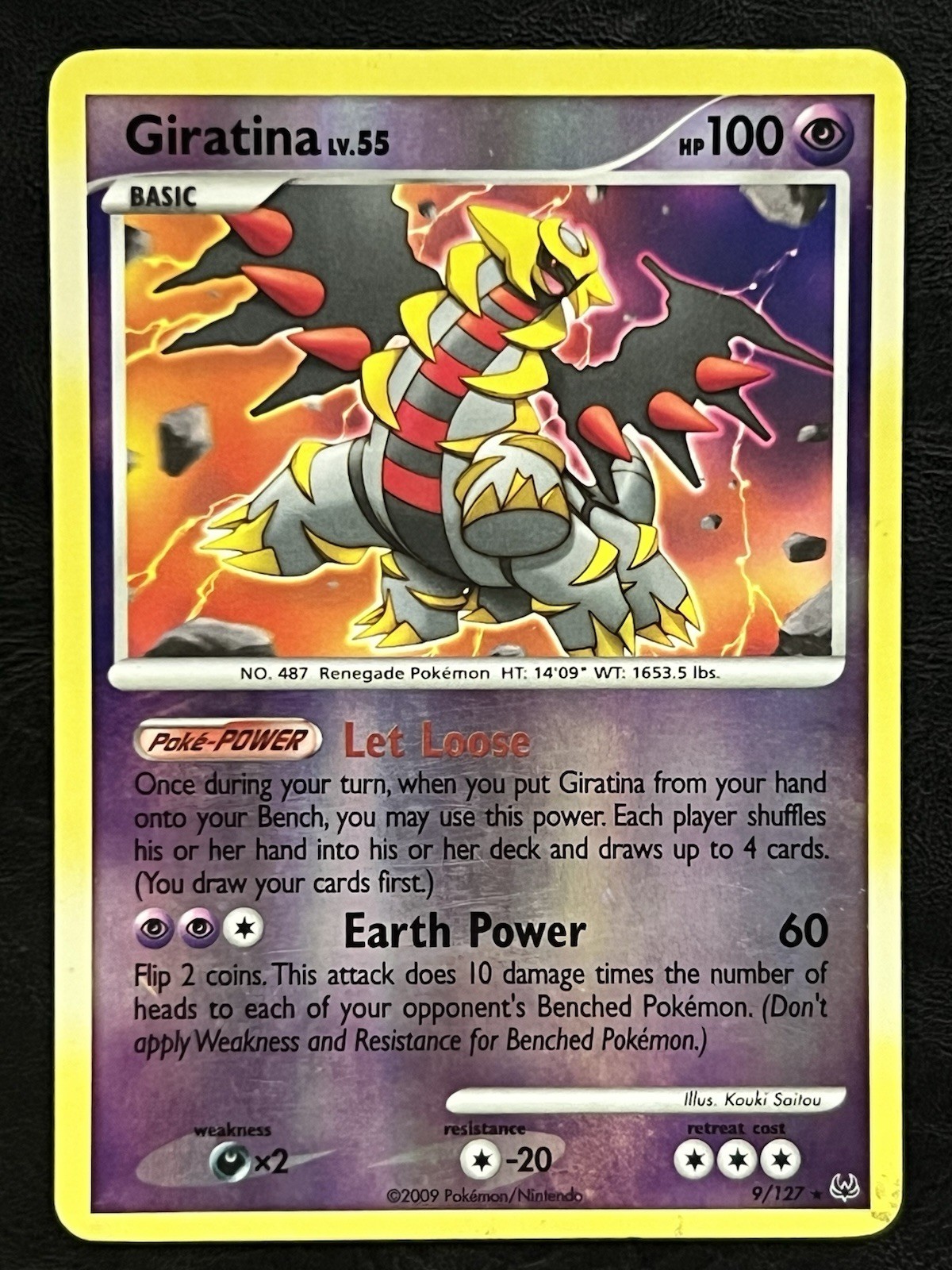 Pokemon Giratina Reverse Holo - Platinum - 9/127 MP