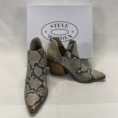 Steve Madden Camryn Tan Snake Boots Size 7 EUC Snakeskin Boot
