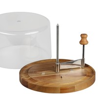 Kesper KäSehobel Mit Haube Fsc Akazienholz 21,7 Cm Ø FüR Tete De Moine KäSe