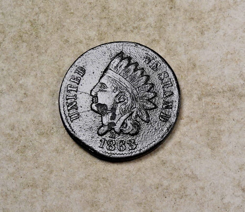 1863 Civil War Token * Broas Pie Baker One Country * XCT242 - Picture 2 of 2