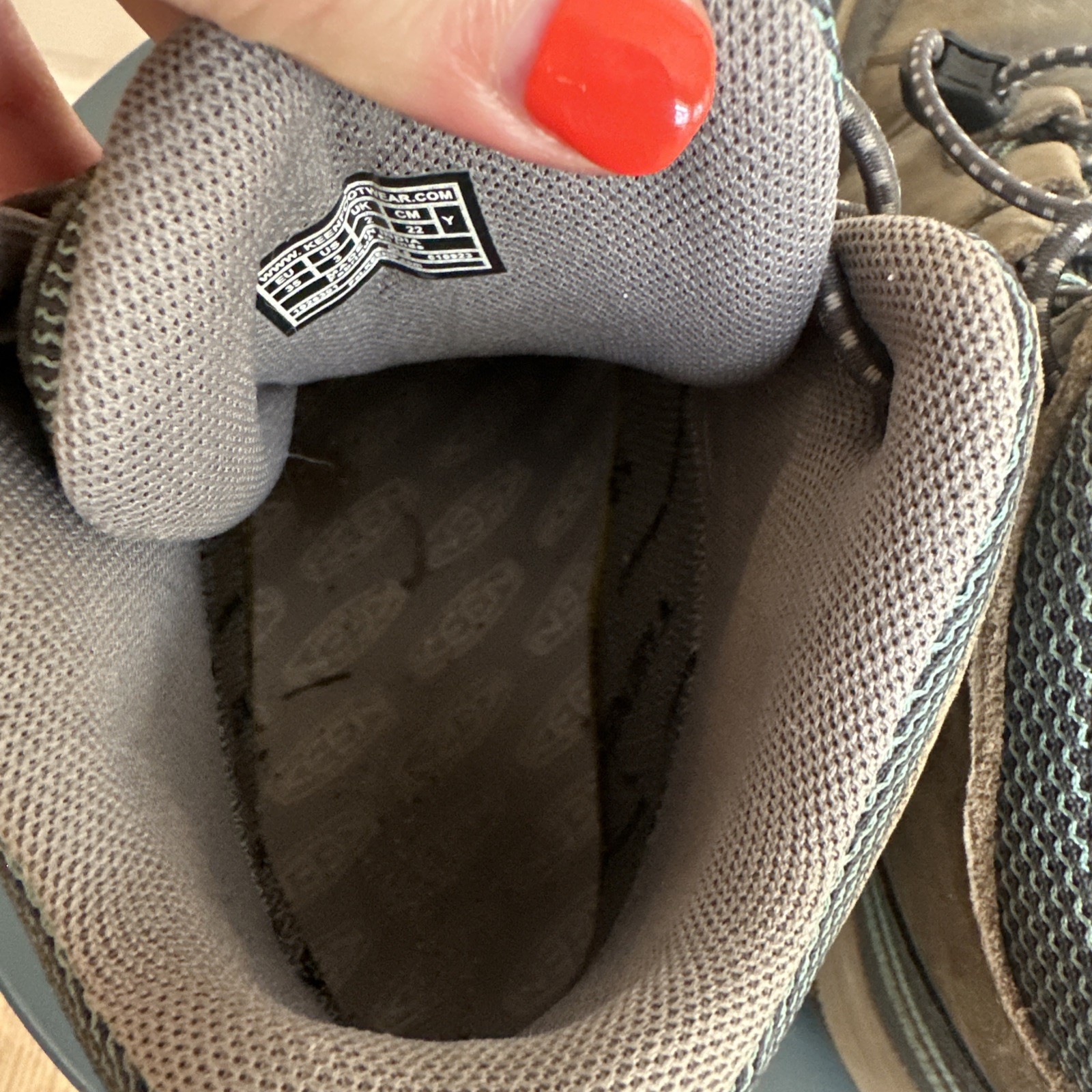 Scarpone da trekking basso Keen Targhee grigio marrone e verde acqua giovanile taglia 3 campeggio outdoor