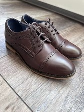Bruno Marc Prince K1 Oxford Leather Dress Shoes Dark Brown US 13 Cap Toe Lace-Up