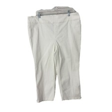Perfect Stretch by Chico's Pants Women's Size 3 Cropped Capri Casual Flex White
