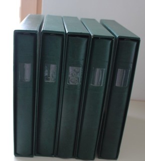 5 x Lindner Ringbinder in grün mit Schuber Wender und Deckblatt neuwertig