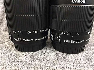 Canon EOS Kiss X8i / Rebel T6i / 750D 24.2 MP DSLR 18-55 55-250